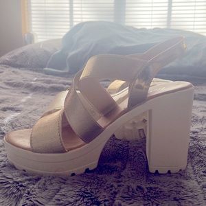 Goldie strap thick heeled sandals